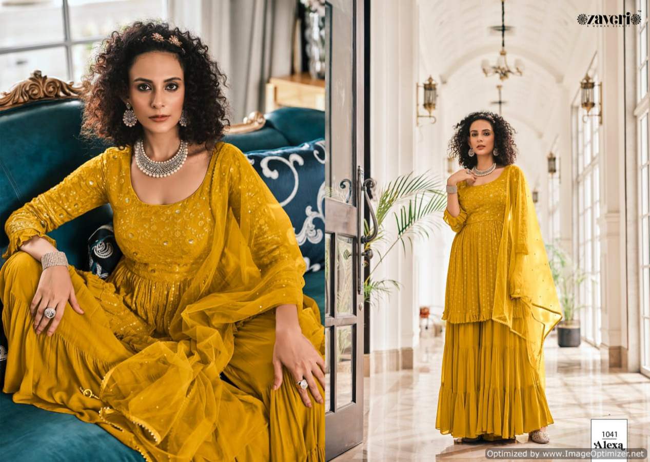 Zaveri Alexa Nx Exclusive Georgette Heavy Festive Wear Ready Made  Latest Collection